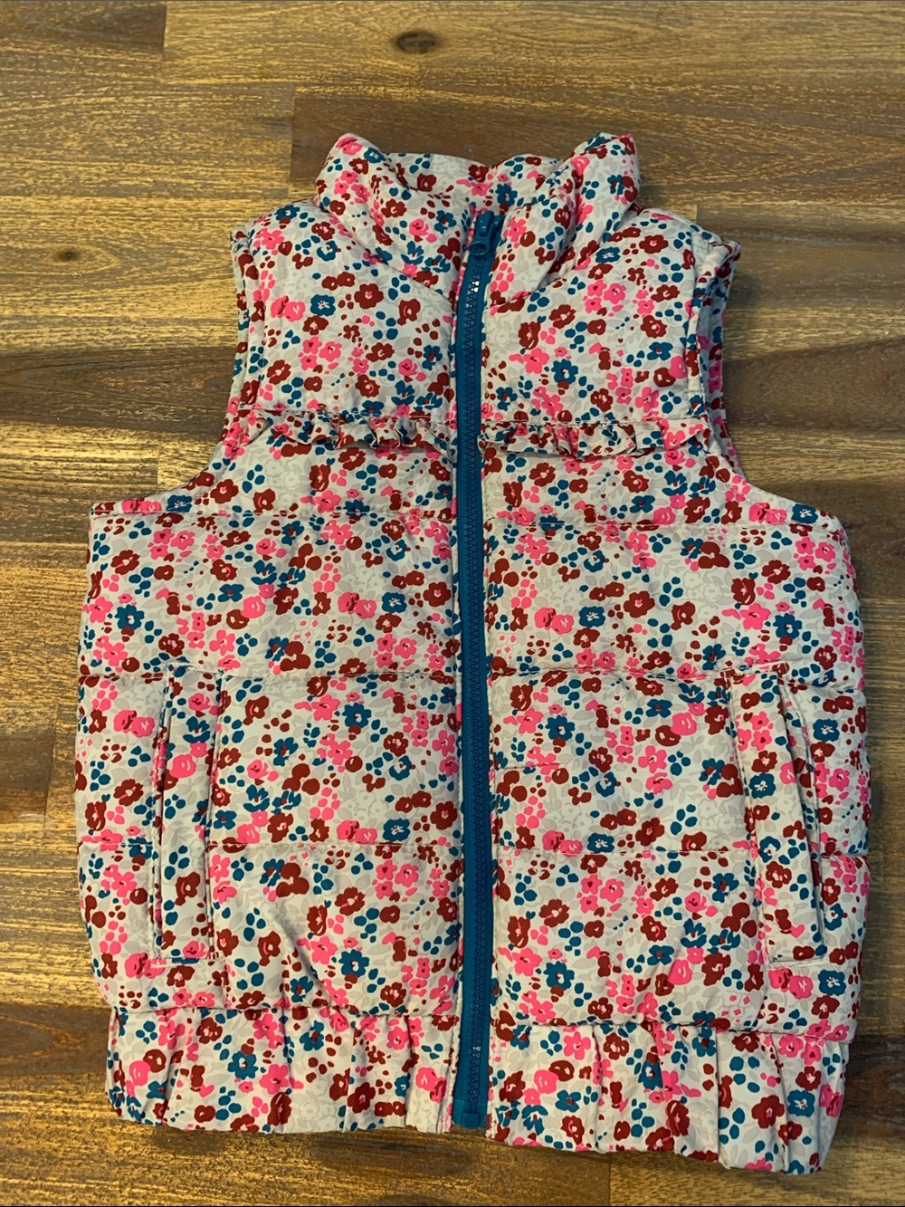 Genuine Kids from OshKosh floral puff vest. 2T